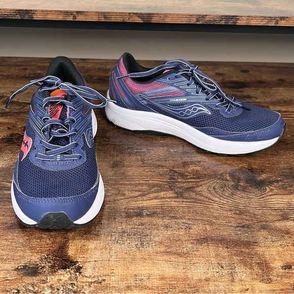 Saucony Cohesion S10703-18 navy/pink sneakers running shoes women's 9‎ - Picture 1 of 13